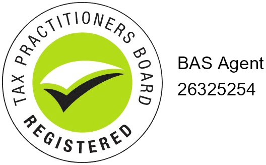 Tax Practitioners Board Registered BAS Agent symbol, registration number 26325254